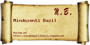Mindszenti Bazil névjegykártya